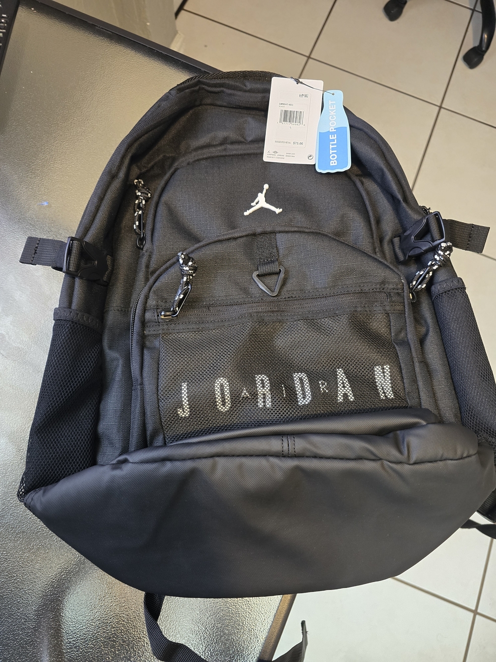 Jordan Men's Black Backpack - Versatile Everyday Bag
